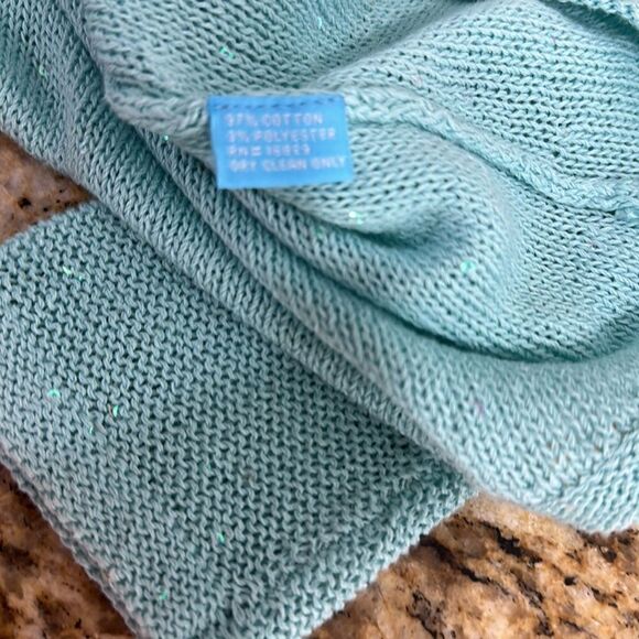 J. McLaughlin Mint Green Beaded Hi-Low Hem Knitted Tunic Top Size S - Picture 5 of 7